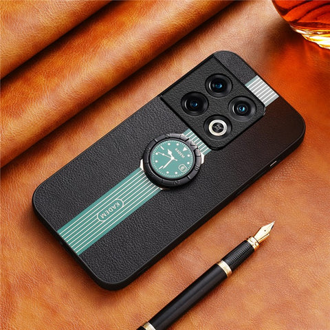 KADEM For OnePlus 10 Pro 5G Case Ring Kickstand PU Leather Coating Hybrid Phone Cover
