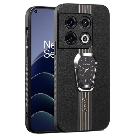 KADEM For OnePlus 10 Pro 5G Cover Shockproof TPU+Acrylic Phone Case with Leather Coating
