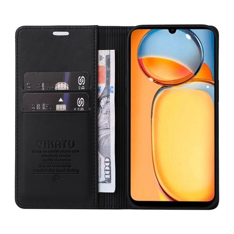 YIKATU YK-001 For Xiaomi Redmi 13C 4G / 13C 5G / 13R 5G / Poco M6 5G / Poco C65 4G Case Anti-Scratch Leather Flip Stand Phone Cover