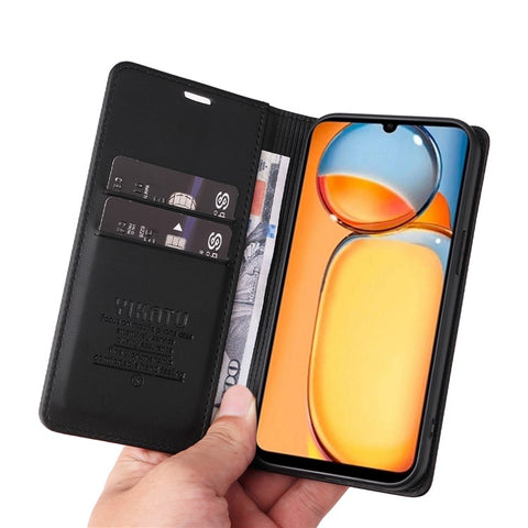 YIKATU YK-001 For Xiaomi Redmi 13C 4G / 13C 5G / 13R 5G / Poco M6 5G / Poco C65 4G Case Anti-Scratch Leather Flip Stand Phone Cover