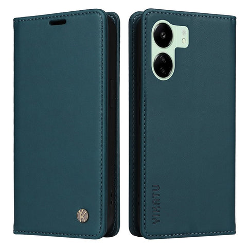 YIKATU YK-001 For Xiaomi Redmi 13C 4G / 13C 5G / 13R 5G / Poco M6 5G / Poco C65 4G Case Anti-Scratch Leather Flip Stand Phone Cover