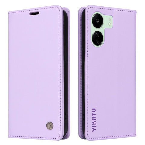 YIKATU YK-001 For Xiaomi Redmi 13C 4G / 13C 5G / 13R 5G / Poco M6 5G / Poco C65 4G Case Anti-Scratch Leather Flip Stand Phone Cover