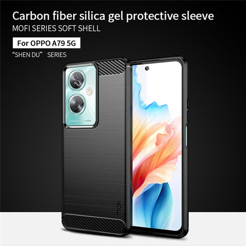 MOFI JK TPU Series-1 For Oppo A79 5G / A2 5G TPU Phone Case Carbon Fiber Texture Cover