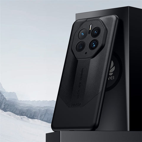 SULADA For Huawei Mate 50 Pro 4G Case Anti-scratch PC Coated with PU Leather Phone Back Shell