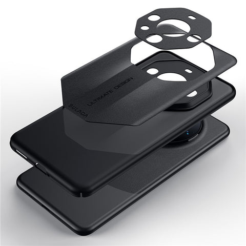 SULADA For Huawei Mate 60 Pro Case PC Coated with PU Leather Anti-fall Cell Phone Shell