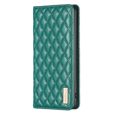 BINFEN COLOR BF16 For Oppo A79 5G / A2 5G Case TPU + PU Leather Rhombus Cell Phone Cover