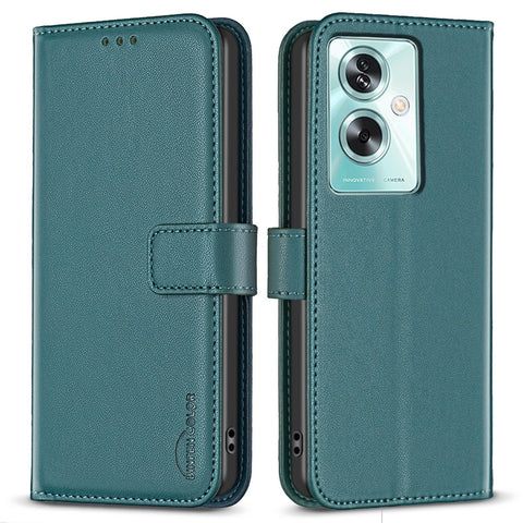 BINFEN COLOR BF17 For Oppo A79 5G / A2 5G Shockproof PU Leather Phone Case Stand Mobile Phone Cover