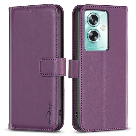 BINFEN COLOR BF17 For Oppo A79 5G / A2 5G Shockproof PU Leather Phone Case Stand Mobile Phone Cover