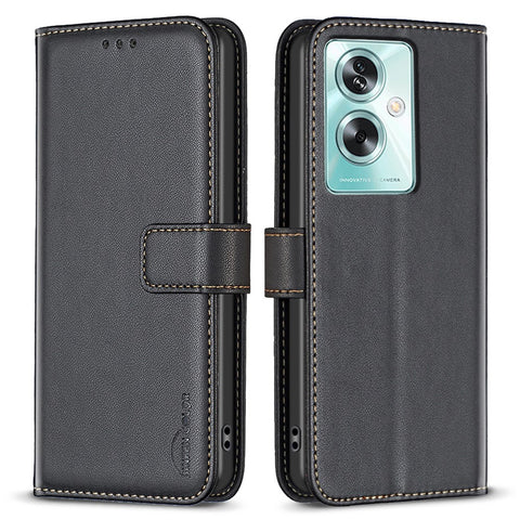 BINFEN COLOR BF17 For Oppo A79 5G / A2 5G Shockproof PU Leather Phone Case Stand Mobile Phone Cover