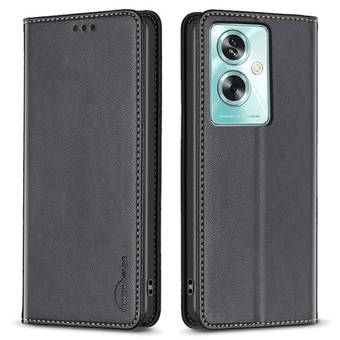 BINFEN COLOR BF18 For Oppo A79 5G / A2 5G Case Flip PU Leather Folio Cell Phone Cover with Card Slots