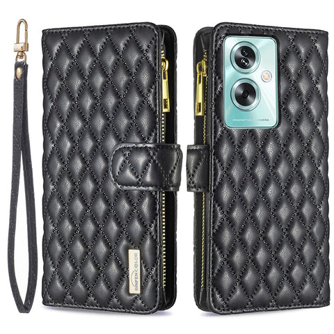 BINFEN COLOR BF Style-15 For Oppo A79 5G / A2 5G Leather Case Zipper Card Holder Wallet Phone Cover