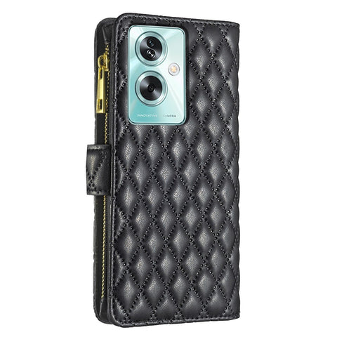 BINFEN COLOR BF Style-15 For Oppo A79 5G / A2 5G Leather Case Zipper Card Holder Wallet Phone Cover