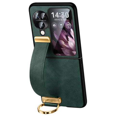SULADA Fashion Series for Oppo Find N3 Flip 5G Phone Case Retractable Hand Strap Kickstand Cover