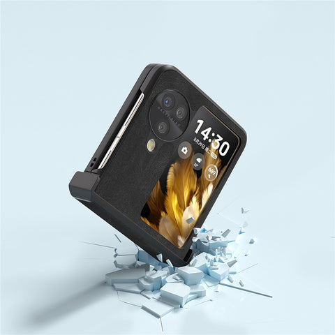 ABEEL For Oppo Find N3 Flip 5G Hinge Protection Case Vintage Phone Back Cover