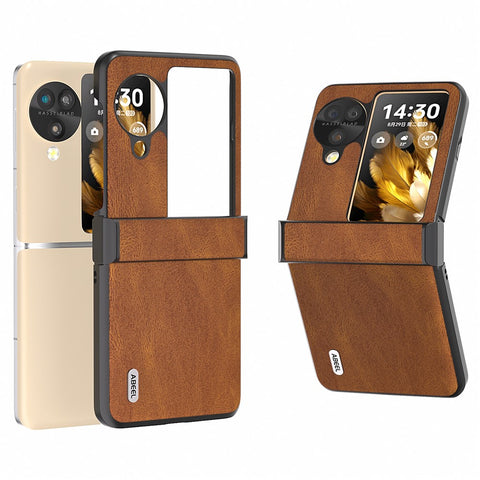ABEEL For Oppo Find N3 Flip 5G Hinge Protection Case Vintage Phone Back Cover