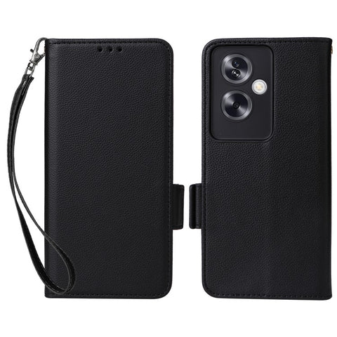 For Oppo A79 5G / A2 5G / OnePlus Nord N30 SE 5G Cover PU Leather Wallet Anti-Scratch Cell Phone Case with Strap