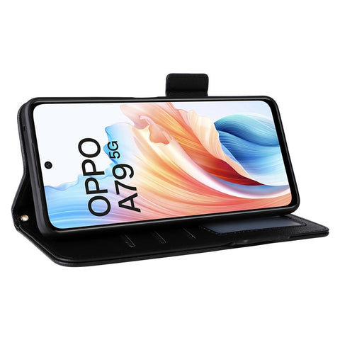 For Oppo A79 5G / A2 5G / OnePlus Nord N30 SE 5G Cover PU Leather Wallet Anti-Scratch Cell Phone Case with Strap