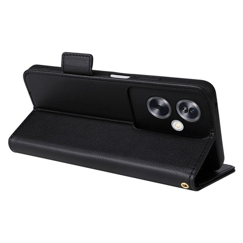 For Oppo A79 5G / A2 5G / OnePlus Nord N30 SE 5G Cover PU Leather Wallet Anti-Scratch Cell Phone Case with Strap