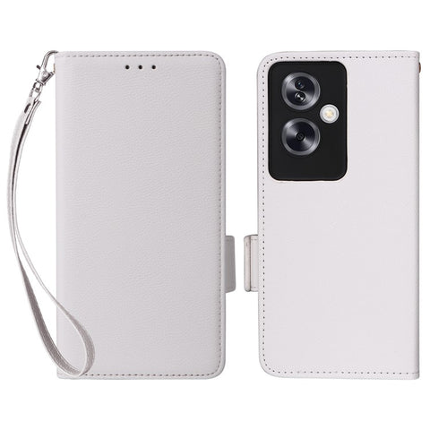 For Oppo A79 5G / A2 5G / OnePlus Nord N30 SE 5G Cover PU Leather Wallet Anti-Scratch Cell Phone Case with Strap