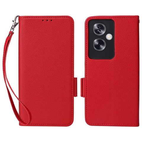 For Oppo A79 5G / A2 5G / OnePlus Nord N30 SE 5G Cover PU Leather Wallet Anti-Scratch Cell Phone Case with Strap