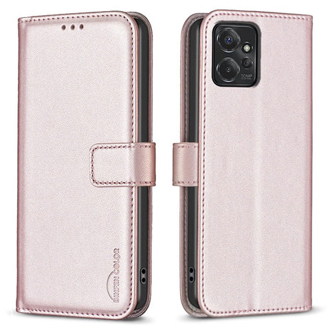 BINFEN COLOR BF17 For Motorola Moto G Power (2024) Case Anti-Drop Wallet Phone Case PU Leather Flip Cover