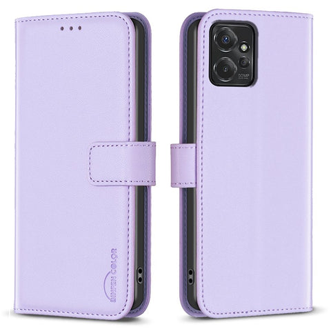 BINFEN COLOR BF17 For Motorola Moto G Power (2024) Case Anti-Drop Wallet Phone Case PU Leather Flip Cover
