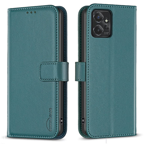 BINFEN COLOR BF17 For Motorola Moto G Power (2024) Case Anti-Drop Wallet Phone Case PU Leather Flip Cover