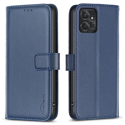 BINFEN COLOR BF17 For Motorola Moto G Power (2024) Case Anti-Drop Wallet Phone Case PU Leather Flip Cover