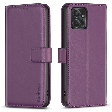 BINFEN COLOR BF17 For Motorola Moto G Power (2024) Case Anti-Drop Wallet Phone Case PU Leather Flip Cover