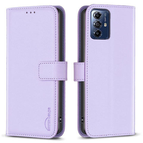 BINFEN COLOR BF17 For Motorola Moto G Play (2024) 4G Case PU Leather Flip Phone Cover with Wallet