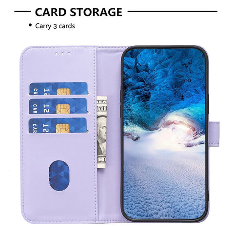 BINFEN COLOR BF17 For Motorola Moto G Play (2024) 4G Case PU Leather Flip Phone Cover with Wallet