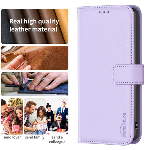 BINFEN COLOR BF17 For Motorola Moto G Play (2024) 4G Case PU Leather Flip Phone Cover with Wallet