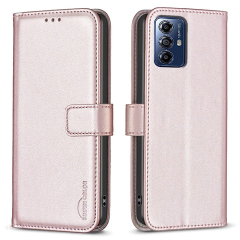 BINFEN COLOR BF17 For Motorola Moto G Play (2024) 4G Case PU Leather Flip Phone Cover with Wallet
