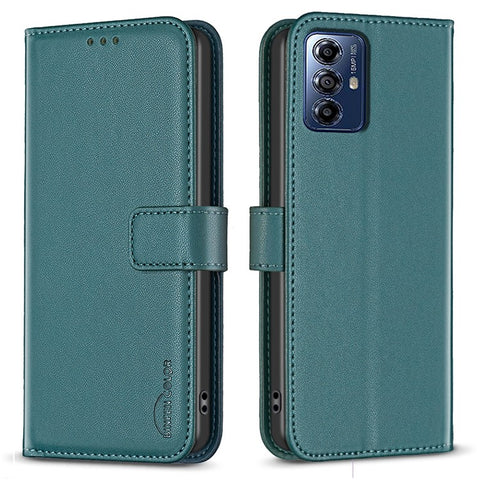 BINFEN COLOR BF17 For Motorola Moto G Play (2024) 4G Case PU Leather Flip Phone Cover with Wallet
