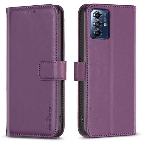 BINFEN COLOR BF17 For Motorola Moto G Play (2024) 4G Case PU Leather Flip Phone Cover with Wallet