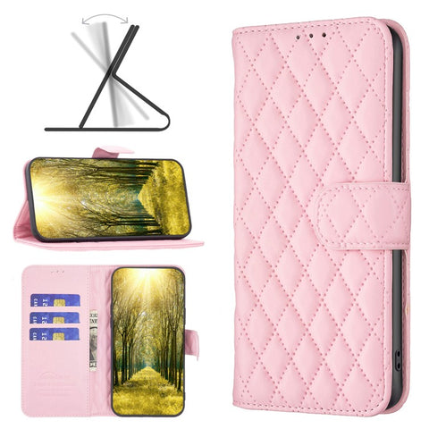 BINFEN COLOR BF Style-14 For Motorola Moto G Play (2024) 4G Case Leather Protective Cover with Wallet and Stand