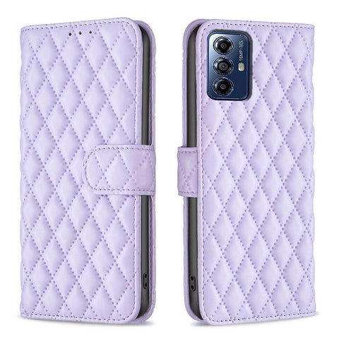 BINFEN COLOR BF Style-14 For Motorola Moto G Play (2024) 4G Case Leather Protective Cover with Wallet and Stand
