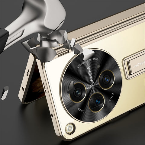 GKK For Oppo Find N3 5G Magnetic Hinge Protection Case Kickstand Cover with HD Tempered Glass Film