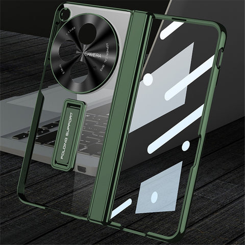 GKK For Oppo Find N3 5G Magnetic Hinge Protection Case Kickstand Cover with HD Tempered Glass Film
