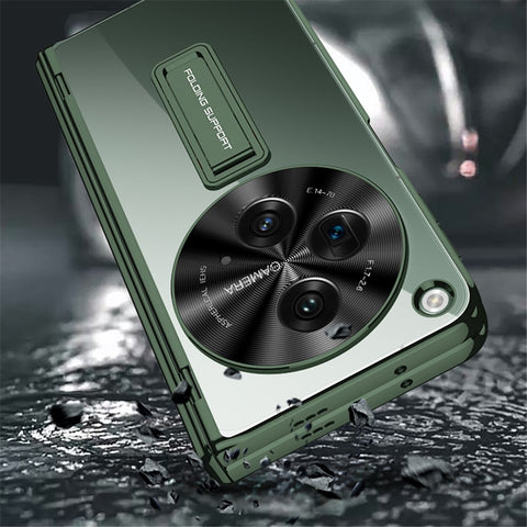 GKK For Oppo Find N3 5G Magnetic Hinge Protection Case Kickstand Cover with HD Tempered Glass Film