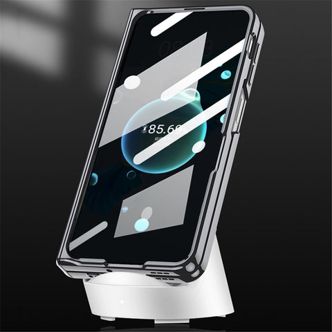 GKK For Oppo Find N3 5G Magnetic Hinge Protection Case Kickstand Cover with HD Tempered Glass Film