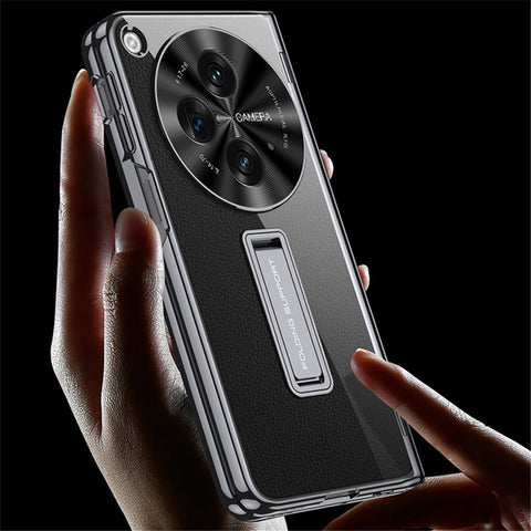 GKK For Oppo Find N3 5G Magnetic Hinge Protection Case Kickstand Cover with HD Tempered Glass Film