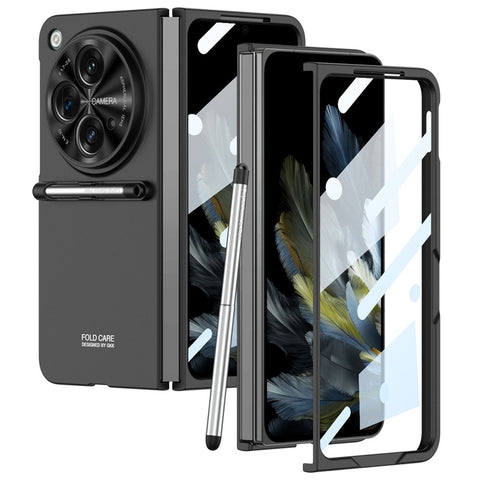 GKK For Oppo Find N3 5G Slim Case Hard PC Phone Cover with HD Front Screen Protector / Stylus
