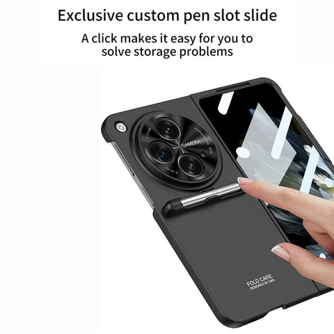 GKK For Oppo Find N3 5G Slim Case Hard PC Phone Cover with HD Front Screen Protector / Stylus