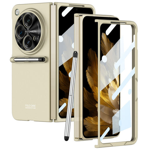 GKK For Oppo Find N3 5G Slim Case Hard PC Phone Cover with HD Front Screen Protector / Stylus