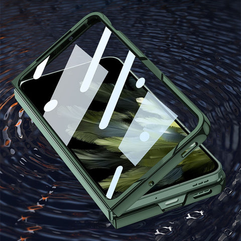 GKK For Oppo Find N3 5G Electroplating Phone Case Hard PC Cover with HD Front Screen Film