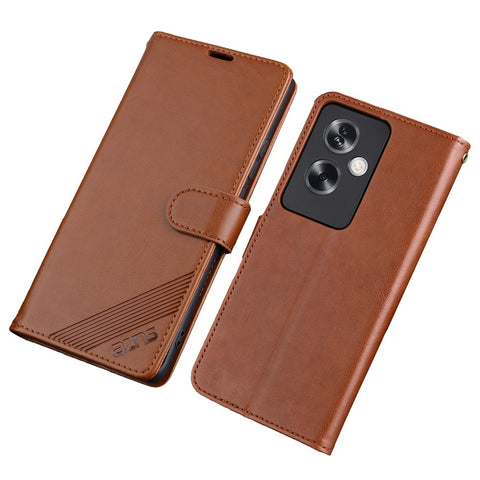 AZNS For Oppo A2 5G / A79 5G Case Drop-resistant Wallet PU Leather Cell Phone Cover