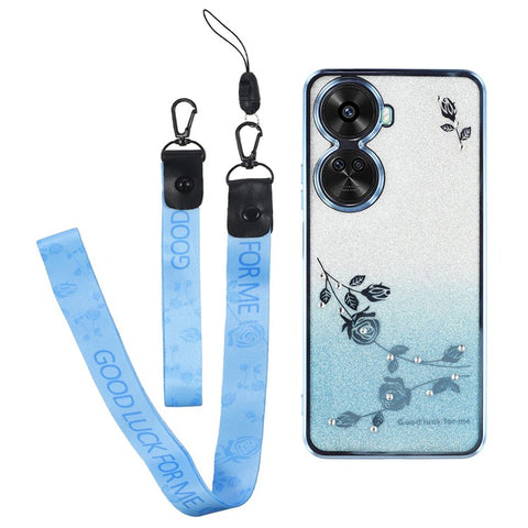 KADEM For Huawei nova 11 SE / nova 12 SE 4G Cell Phone Case with Strap Rhinestone Decor TPU Cover