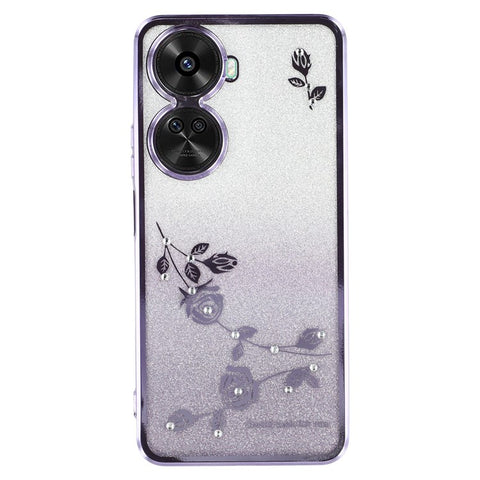 KADEM For Huawei nova 11 SE / nova 12 SE 4G Cell Phone Case Flower Pattern TPU Gradient Back Cover