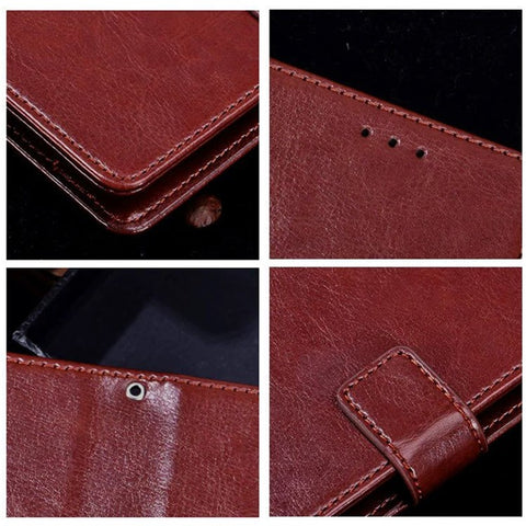 IDEWEI For Umidigi G3 Phone Case PU Leather Crazy Horse Texture Wallet Cover